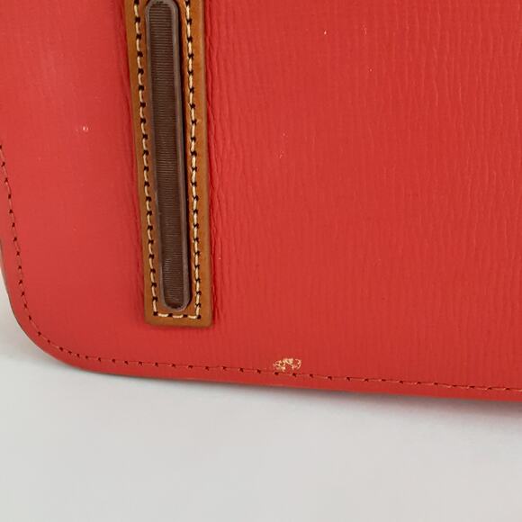 Dooney & Bourke Morgan Satchel Red Handbag Saffiano Leather Shoulder Bag Cognac - Picture 15 of 15